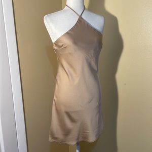 FOREVER 21 Golden satin dress NWT Sz: S